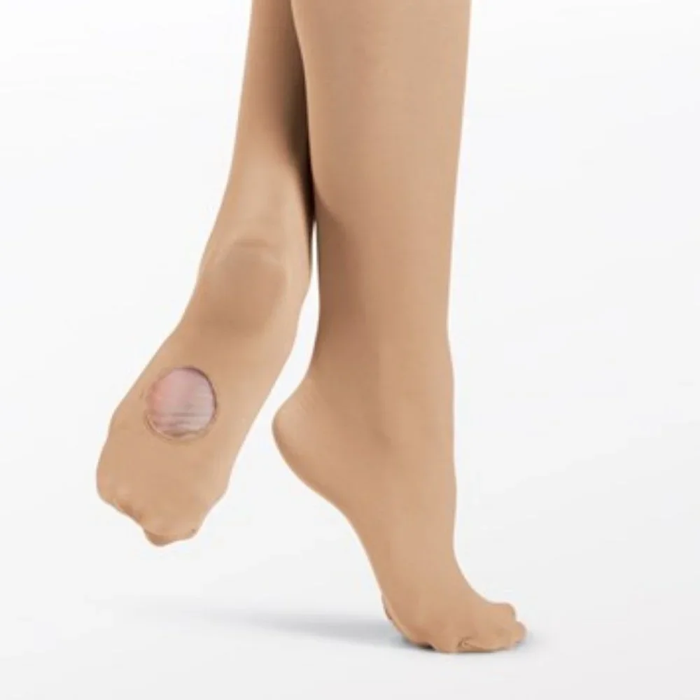 New BALERA Adult Convertible Dance Tights *Lt Suntan* NIP